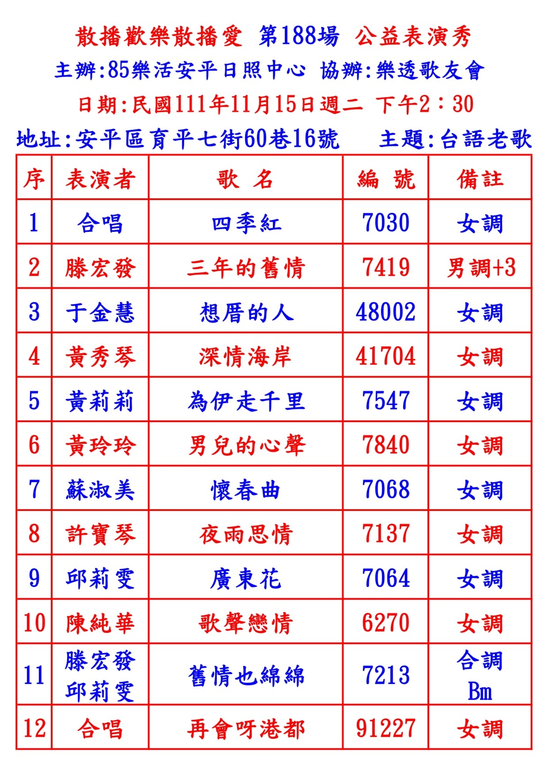 第188場安平85日照中心～ly