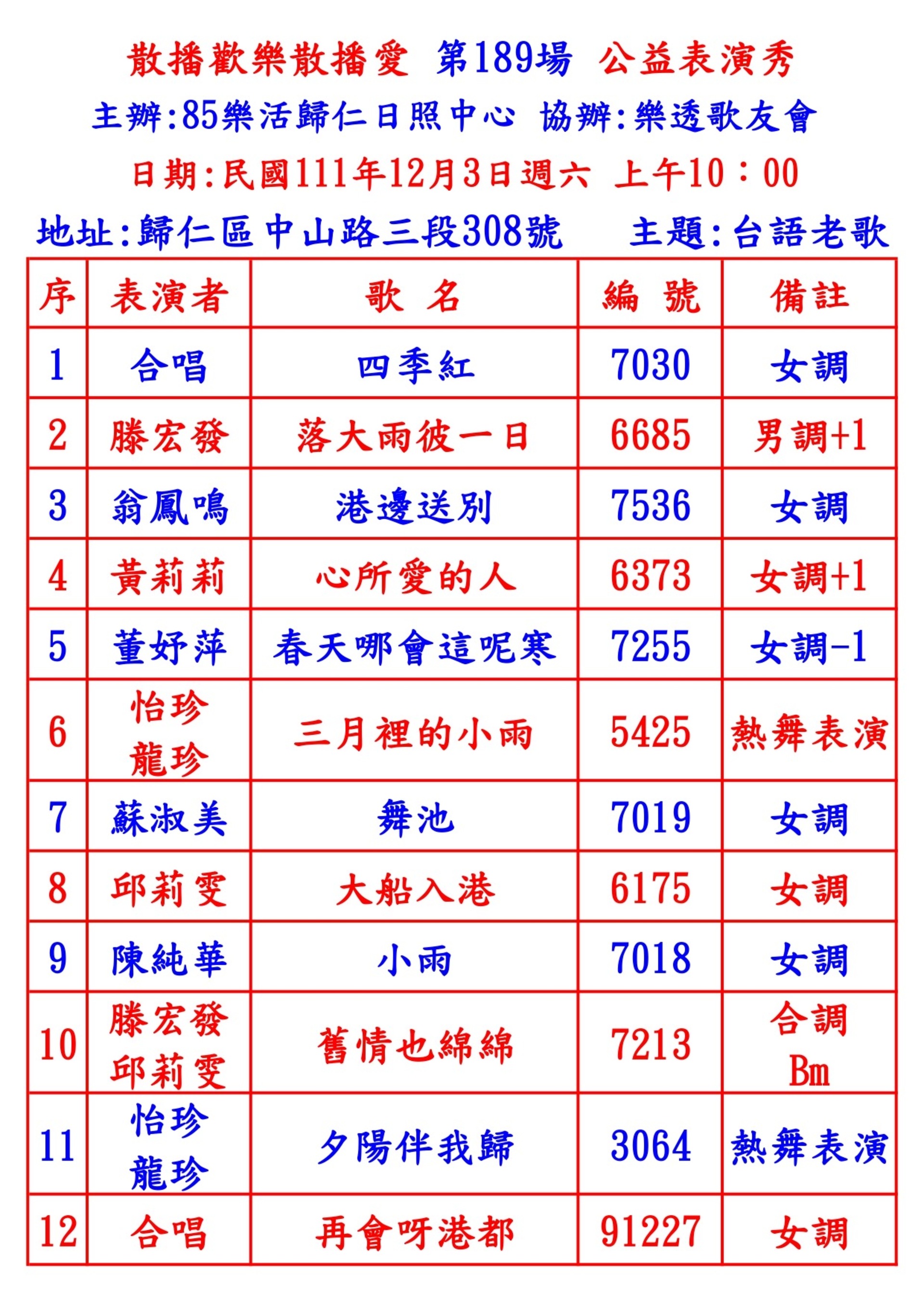 第189場85樂活歸仁日照中心～ly